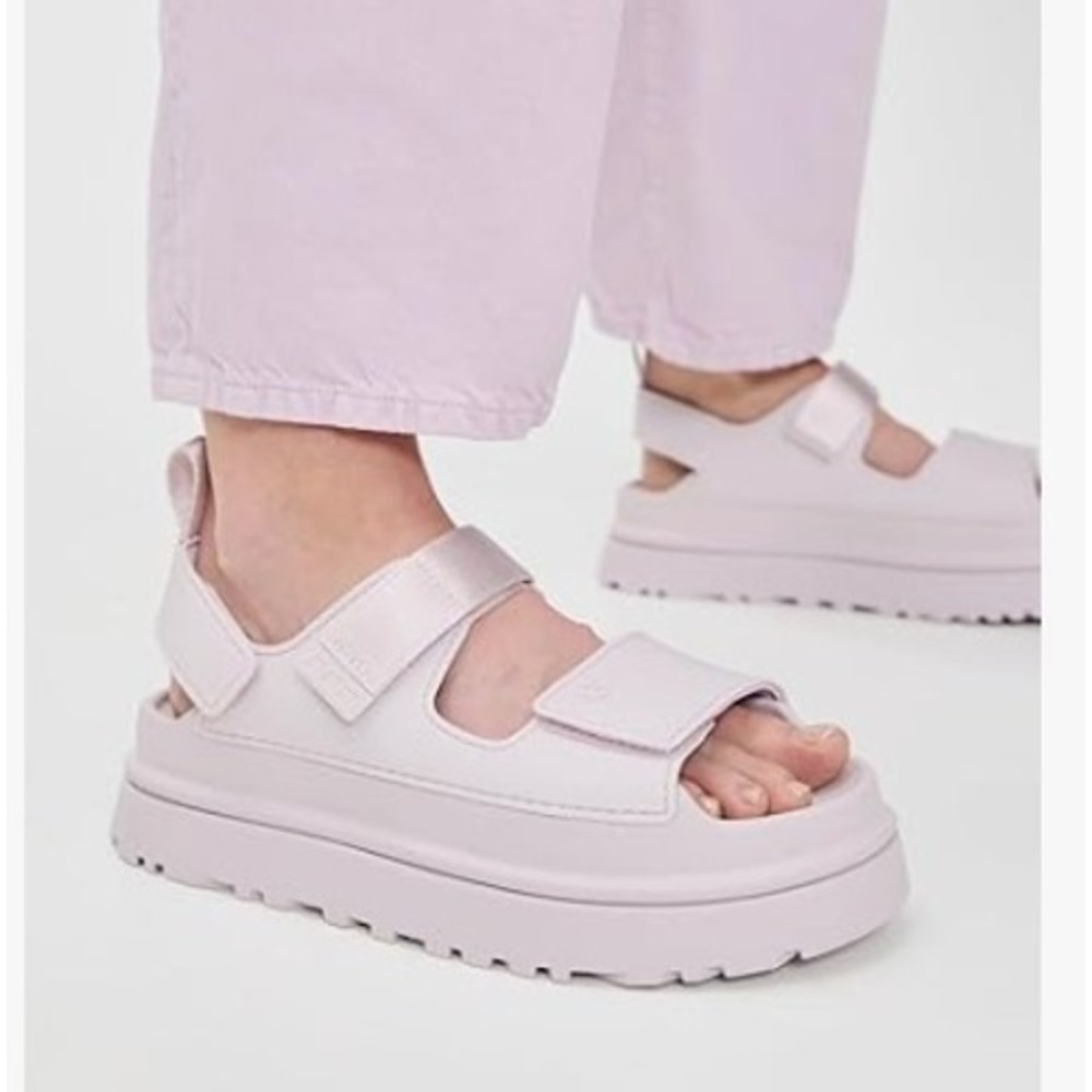 Platform Velcro Sport Sandals - Light Pink